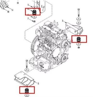代替熱調理用スペアパーツ 93-0577 エンジンマウント - サーモキングTシリーズサブエンジンユニットの振動