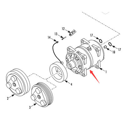 サーモ・キング RV200用のオリジナルコンプレッサー組成モデル 1021118IRM