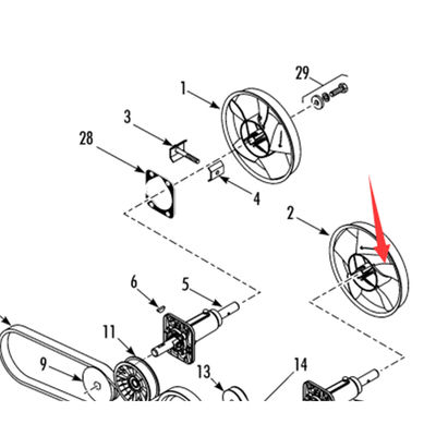 モデル 781307/781306 サーモキング T-880Pro オリジナル蒸発機扇風機刃 白/黒