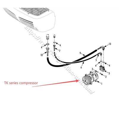 THERMO KING 純正コンプレッサー TK15 TK16 TK21 TK31 オイルなし エアエクスプレス対応 輸送用冷凍ユニット用