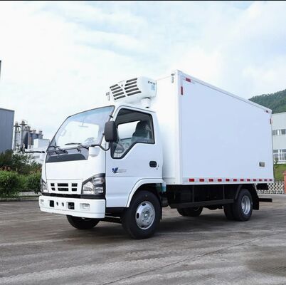 ISUZU QINGLING 600P 6ホイラー 3トンの冷蔵バンは,THERMO KING冷蔵ユニット RV380モデル